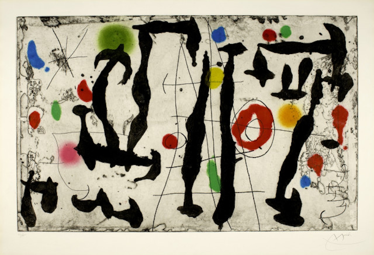 Tracé sur la paroi IV by Joan Miró