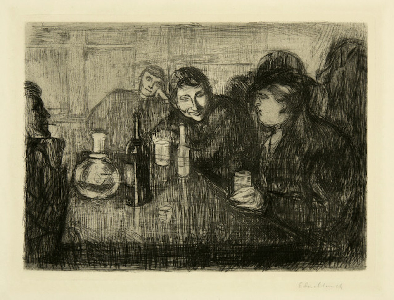 Kristiania Bohème I by Edvard Munch