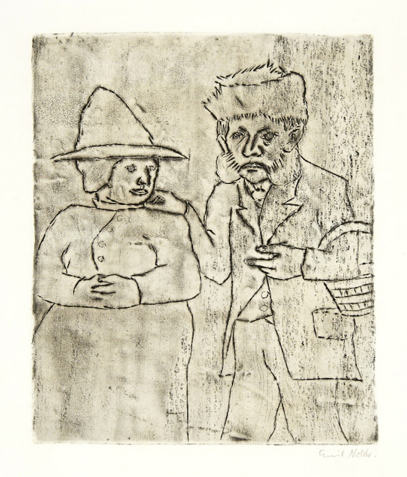 Man And Woman by Emil Nolde