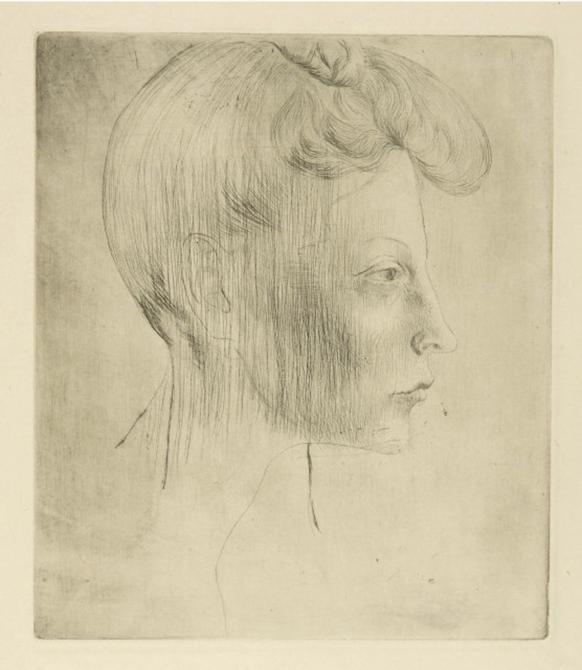 Female face, profile From the episode "Saltimbanques" by Pablo Picasso