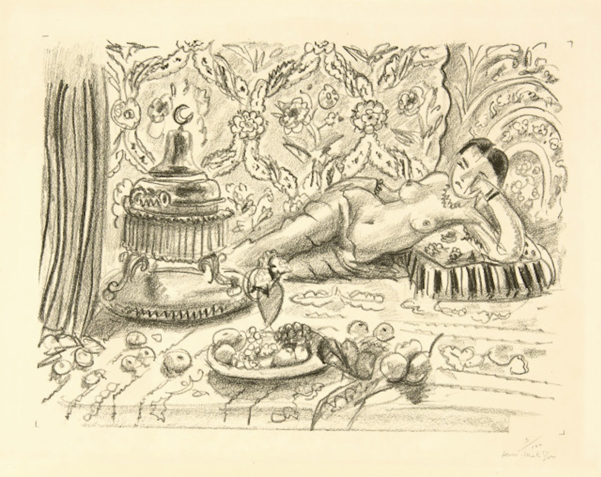 Odalisque, brasero and coupe de fruits by Henri Matisse