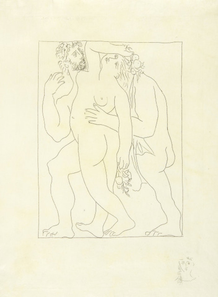 Vertumne poursuit Pomone de son amour. - Numa suit les cours de Pythagore by Pablo Picasso