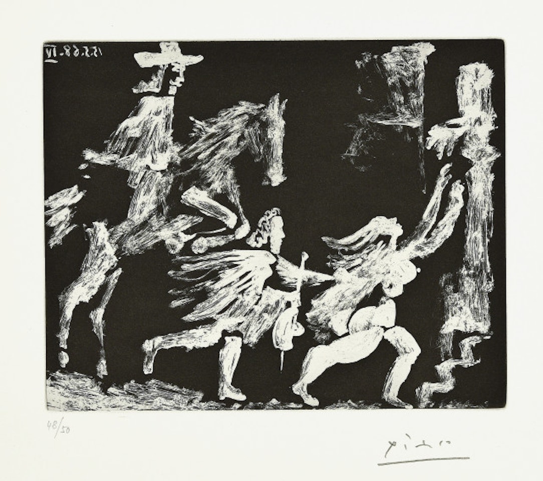 Cape et épée: Poursuite II; Sheet from the series "347 gravures" by Pablo Picasso