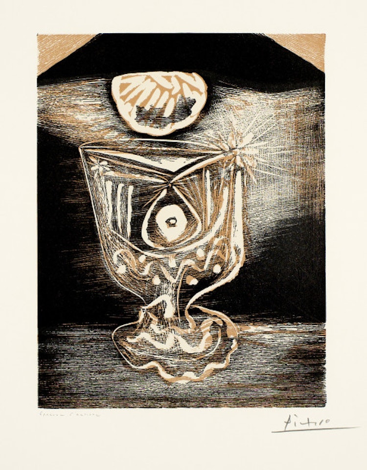 Le Verre sous la lamp by Pablo Picasso