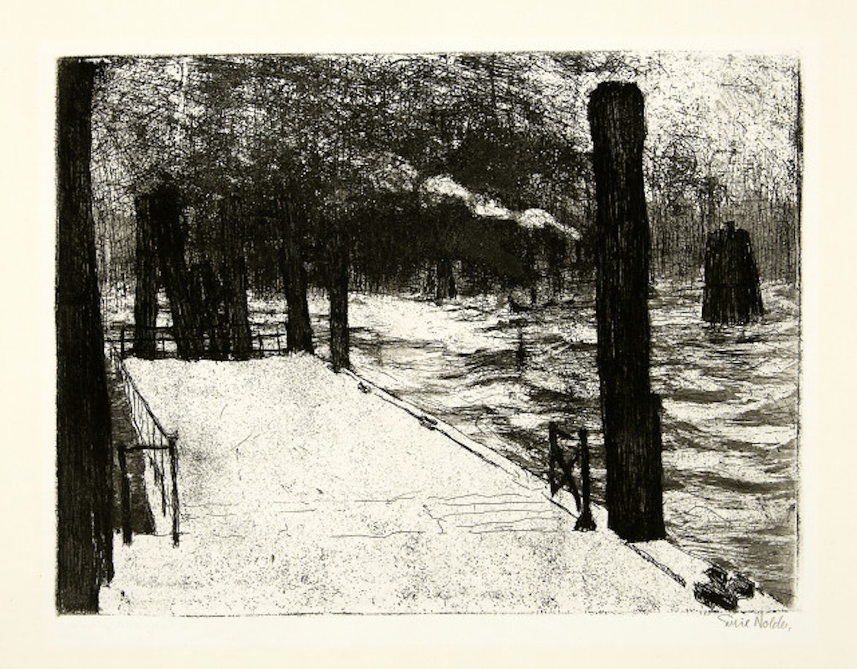 Hamburg, Landungsbrücken by Emil Nolde