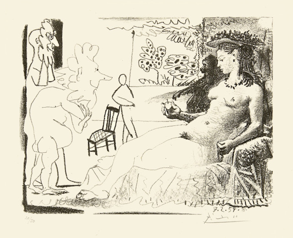 La Femme au singe; 7 February by Pablo Picasso