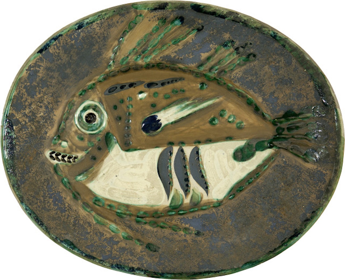 Poisson chiné - Plat ovale by Pablo Picasso