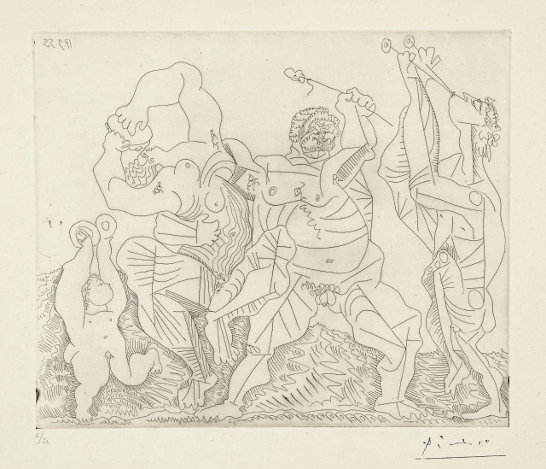 Bacchanale with children aux cymbals Cannes, September 17, 1955 by Pablo Picasso