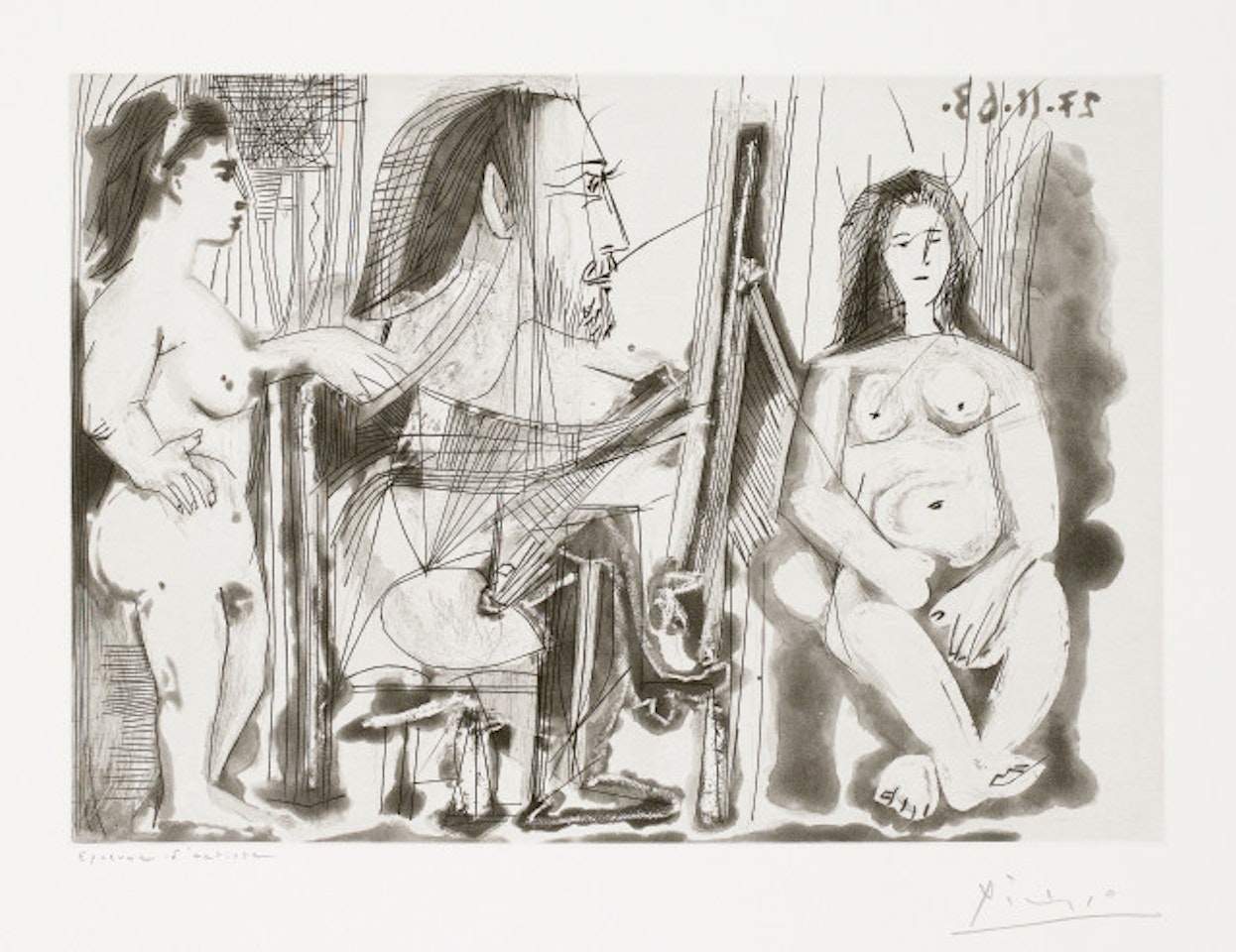 In the studio. II; November 27, 1963 by Pablo Picasso