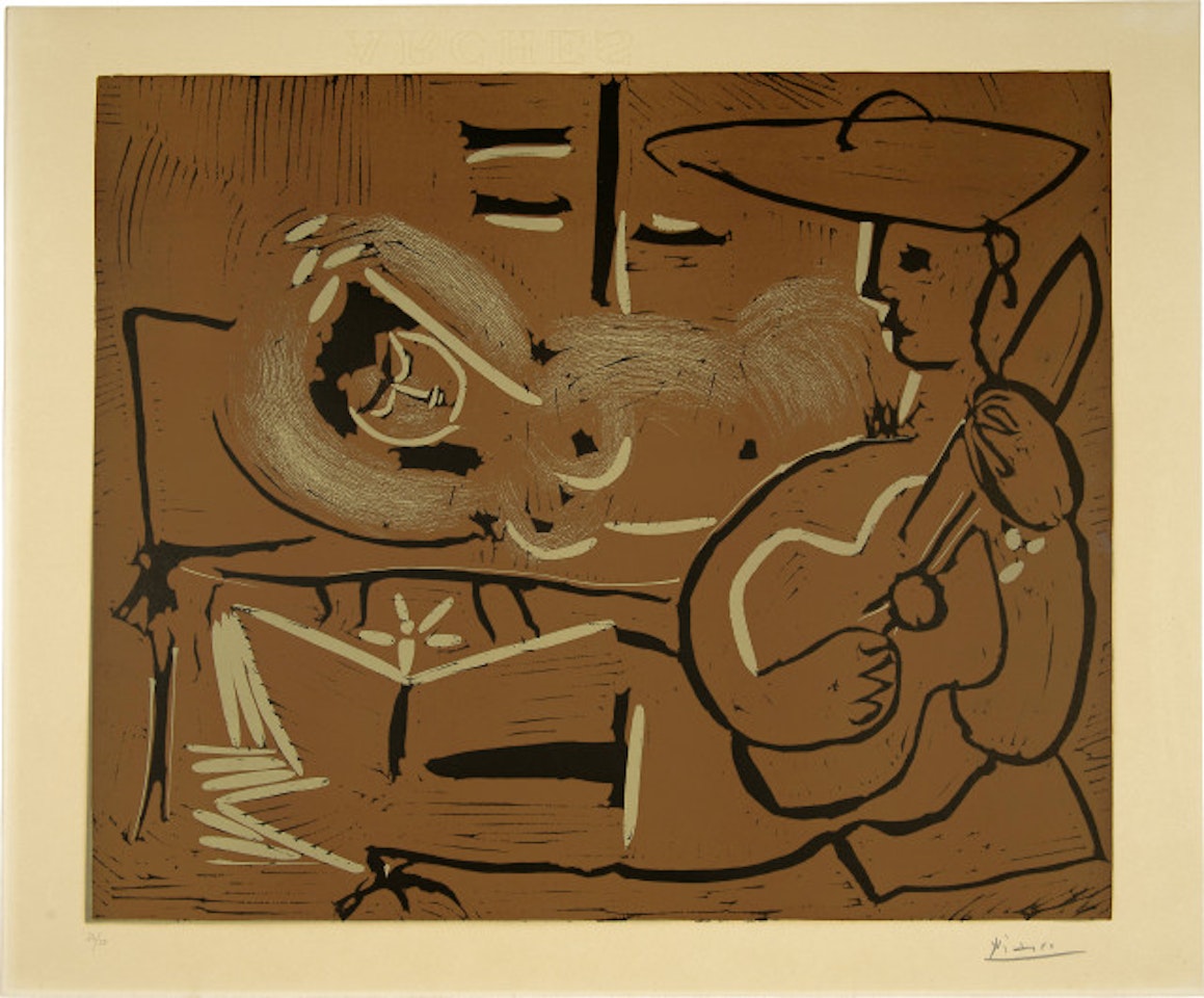 L"Aubade, with guitarist by Pablo Picasso