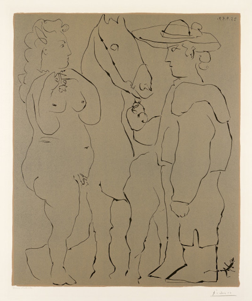 Picador debuts with son of a horse and a woman; September 25, 1959 by Pablo Picasso