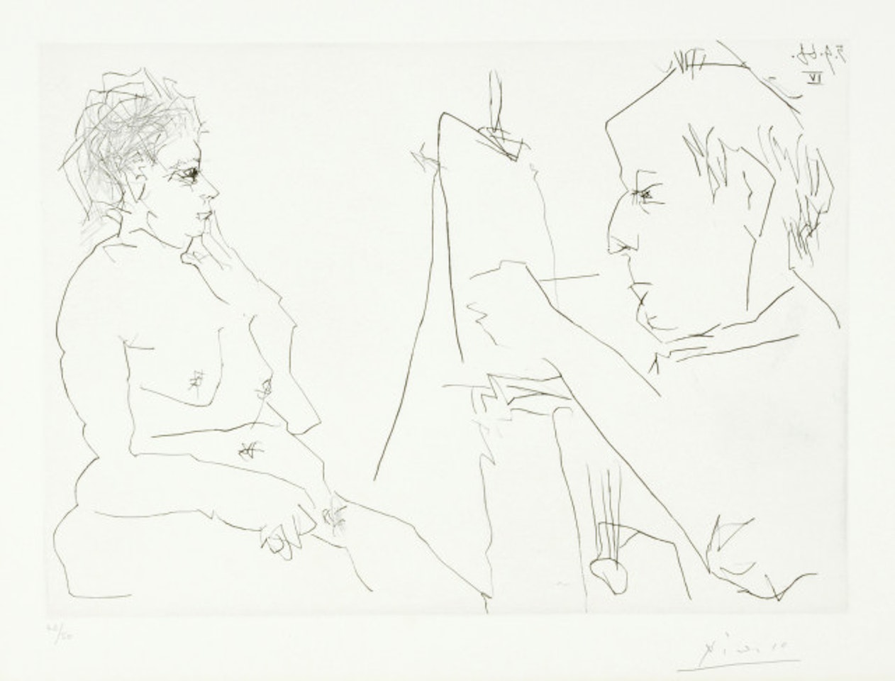 Model and paint; September 5, 1966 by Pablo Picasso