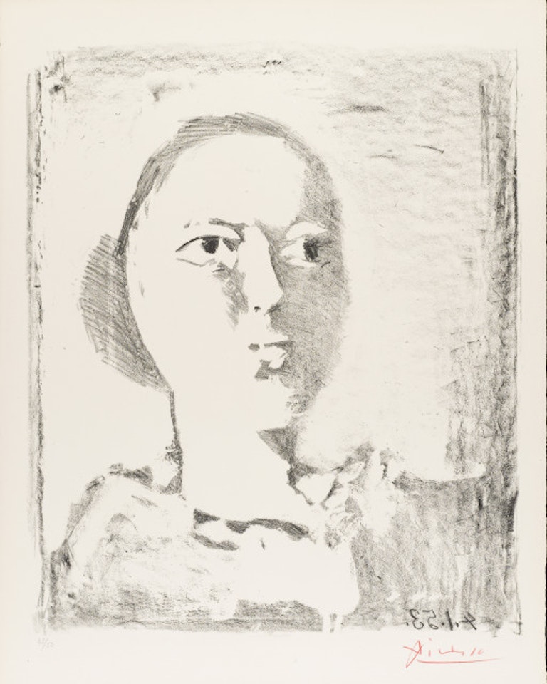 Tête de femme de three quart by Pablo Picasso