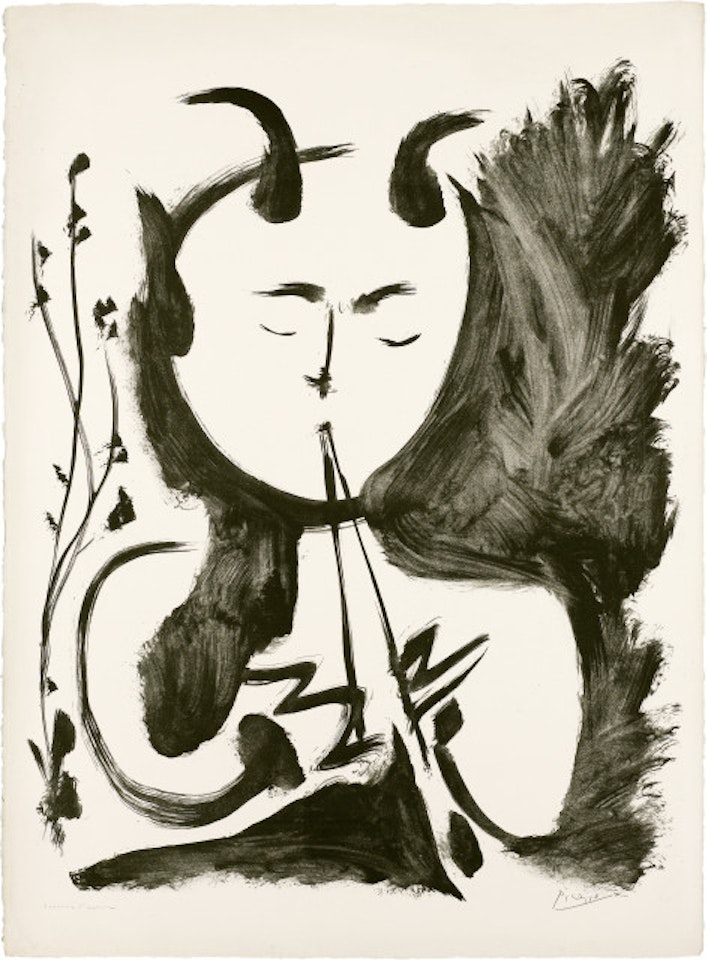 Faune Musicien No. 4; March 10, 1948 by Pablo Picasso