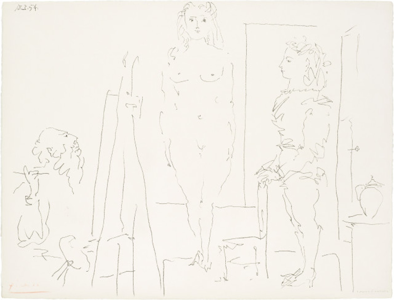 Les two models; March 18, 1953 by Pablo Picasso