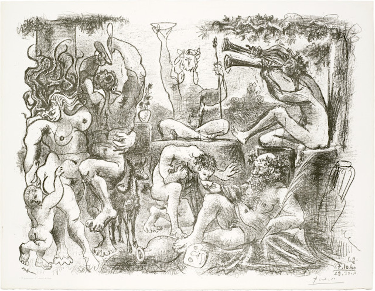 Homage to Bacchus; Started October 27th, revised by November 2nd by Pablo Picasso