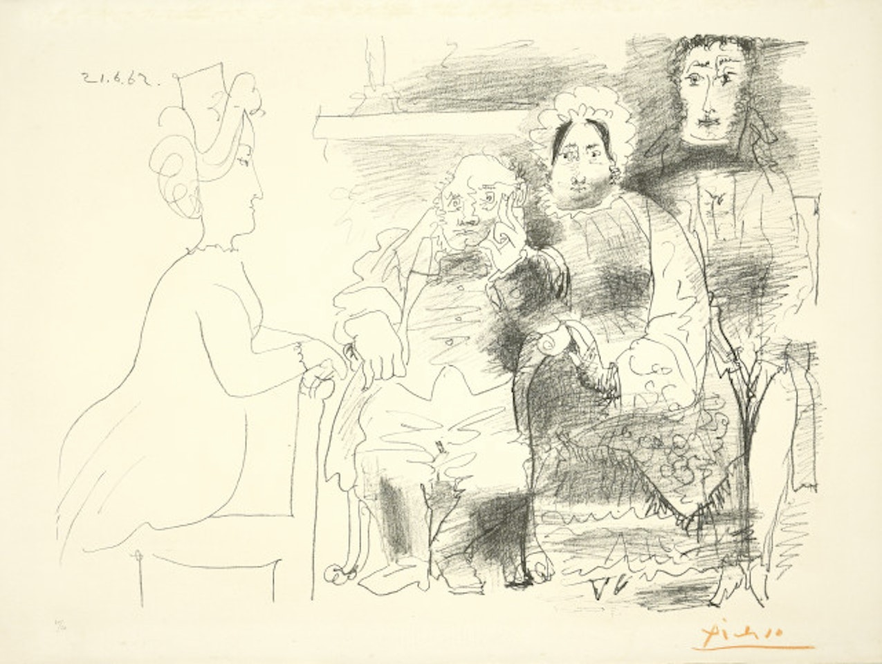 Family portrait; June 21, 1962 by Pablo Picasso