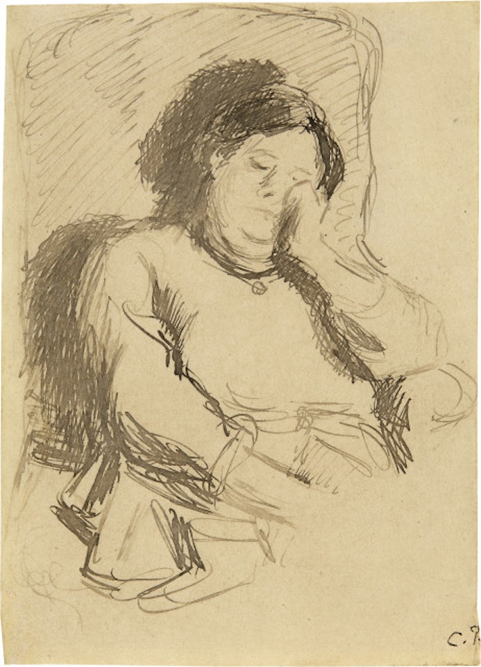 Femme endormie by Camille Pissarro