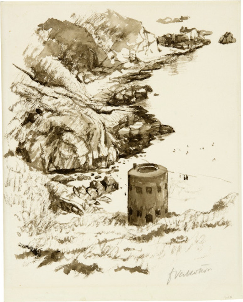 A tour Martello à Guernsey - also "Phare à Guernsey" by Félix Vallotton