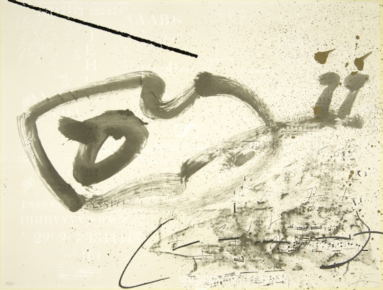 Variation on a musical theme 5 by Antoni Tapies