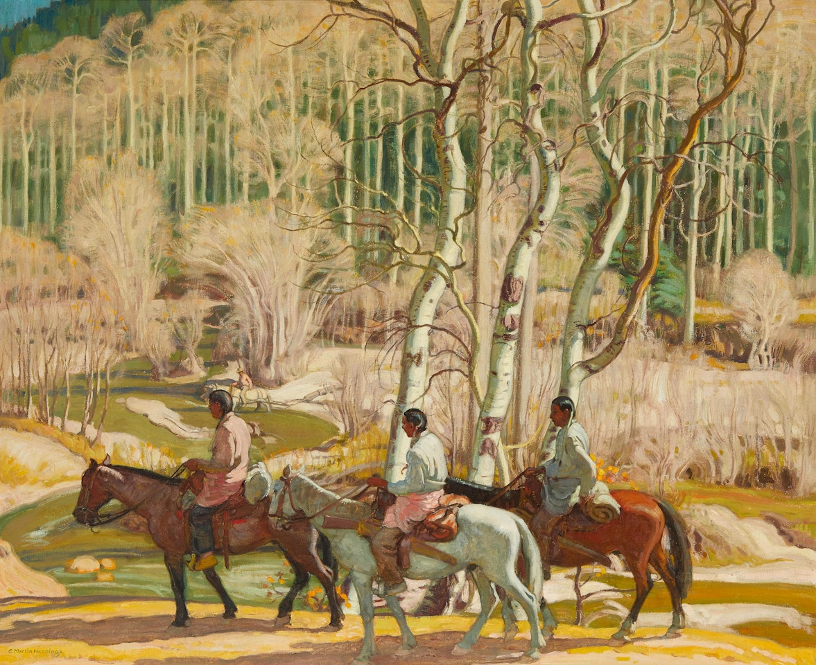 Hunters in the Canyon by Ernest Martin Hennings
