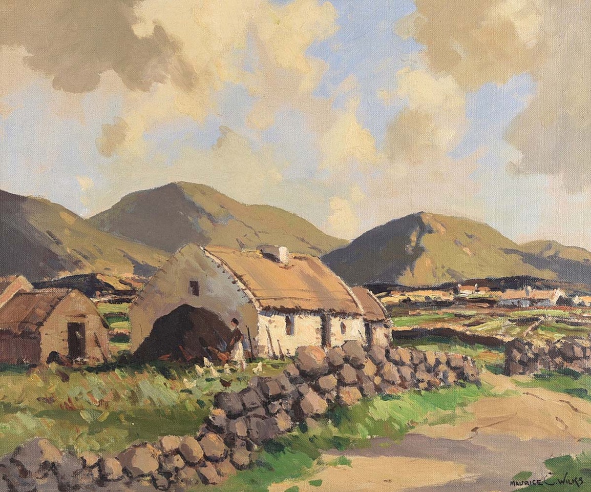 "CONNEMARA HOMESTEAD, ROUNDSTONE, COUNTY GALWAY" by Maurice Canning Wilks