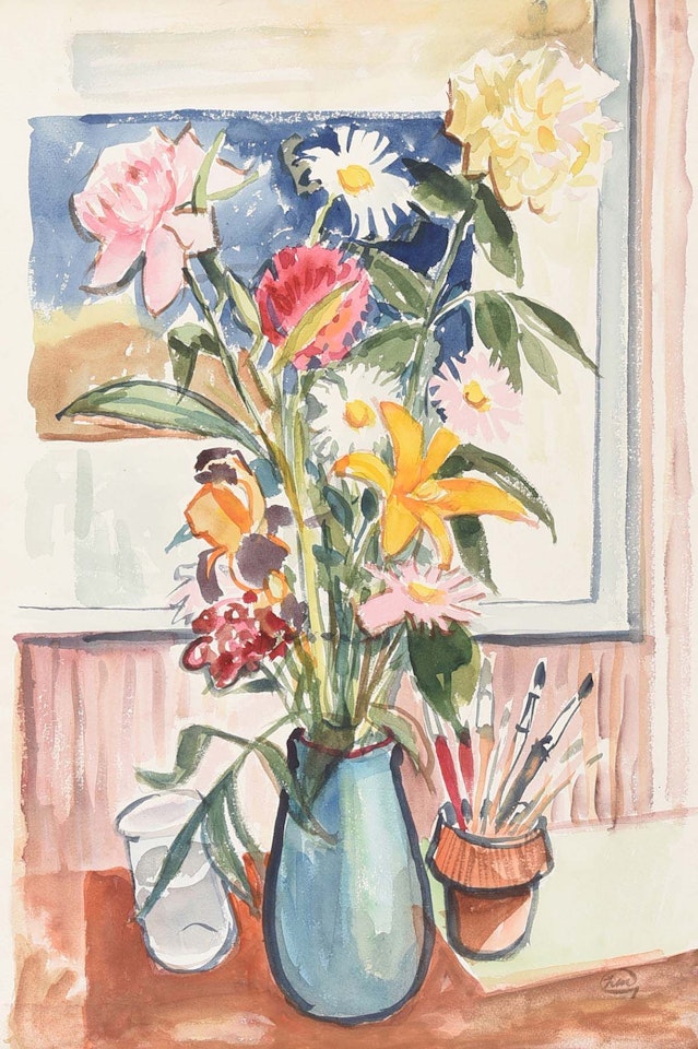 "STILL LIFE, IN THE STUDIO" by Norah McGuinness