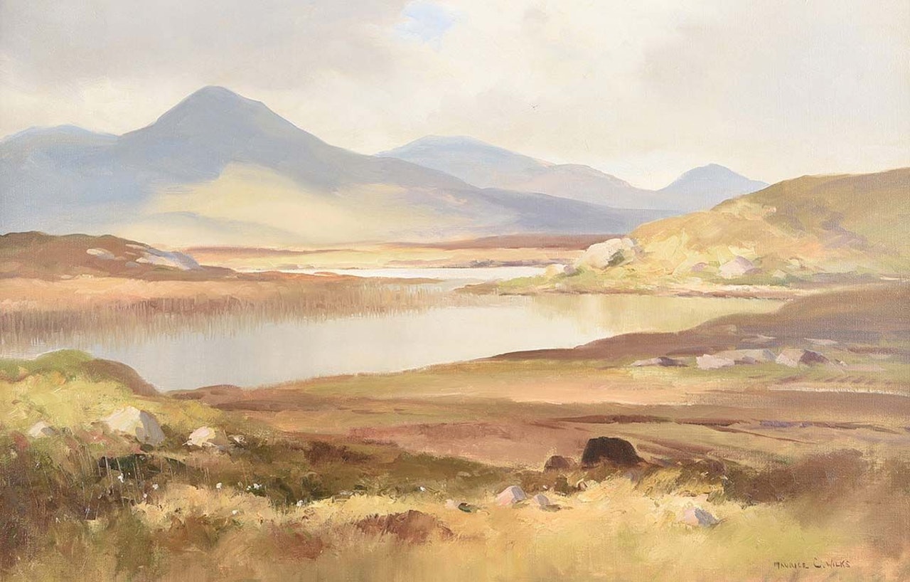 "LANDSCAPE NEAR CLIFDEN, CONNEMARA" by Maurice Canning Wilks