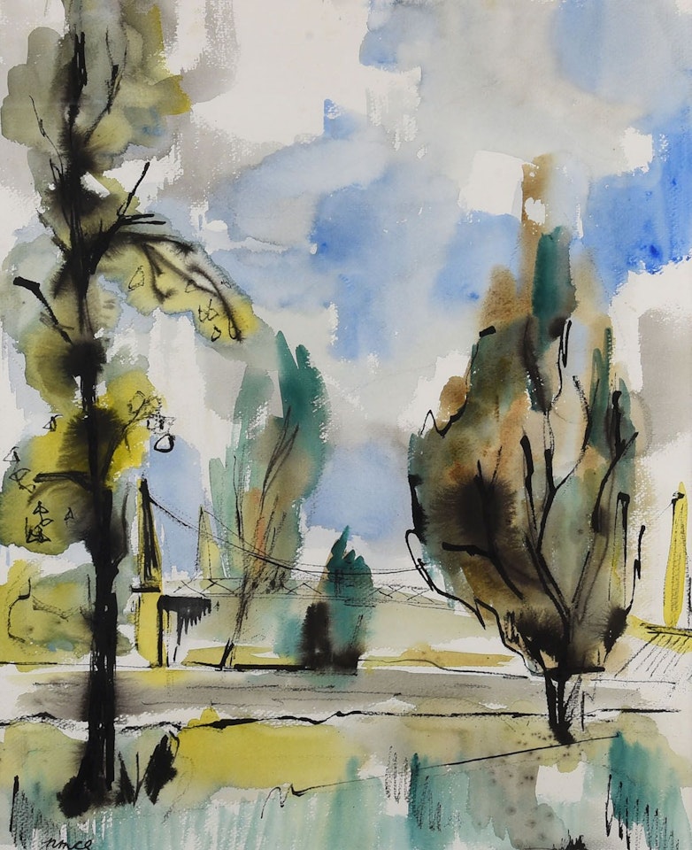 "TREES BY A RIVER" by Norah McGuinness