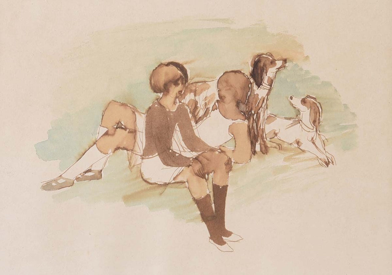 "GABY & BRYONY WITH BISMARCK" by English School