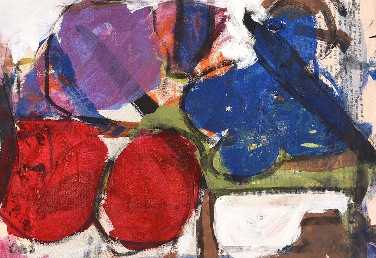 "RED & BLUE ABSTRACT" by English School