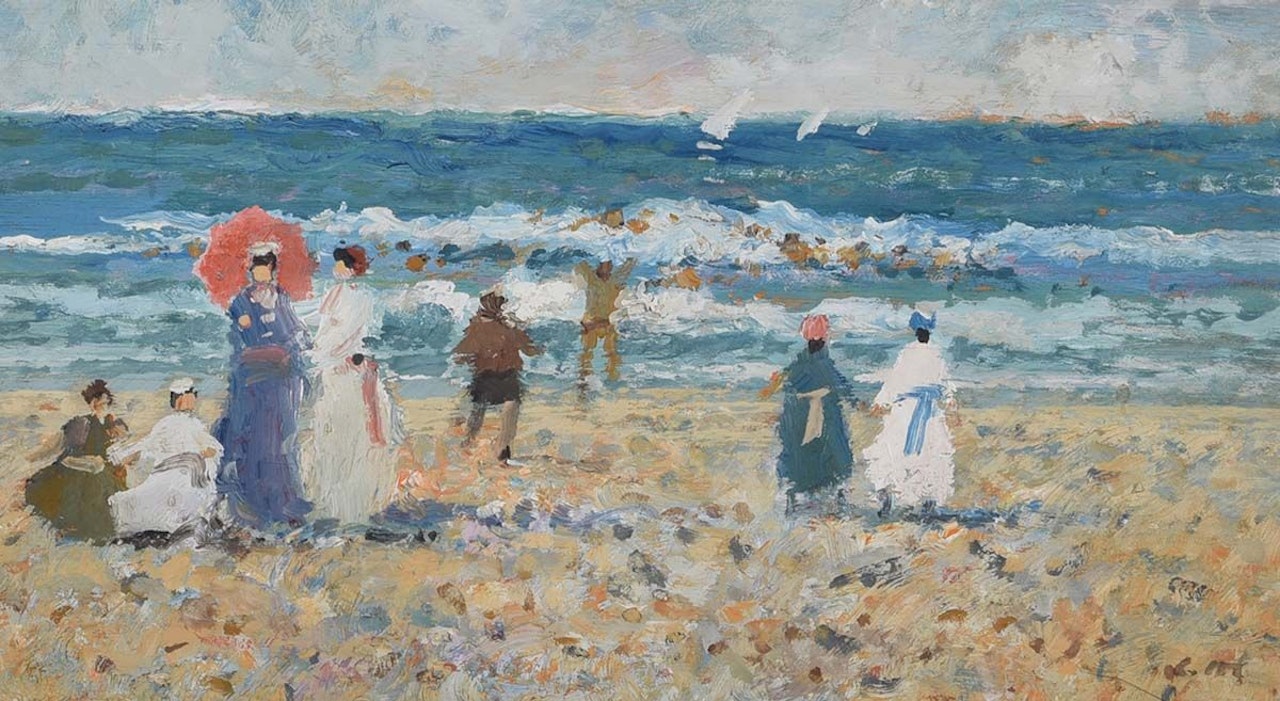 "SUMMER ON THE BEACH" by French School