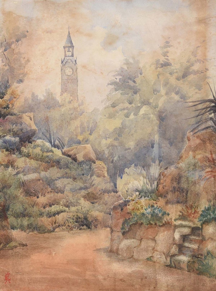 "THE ROCK GARDEN, DUKE OF WESTMINSTERS EATON HALL" by English School