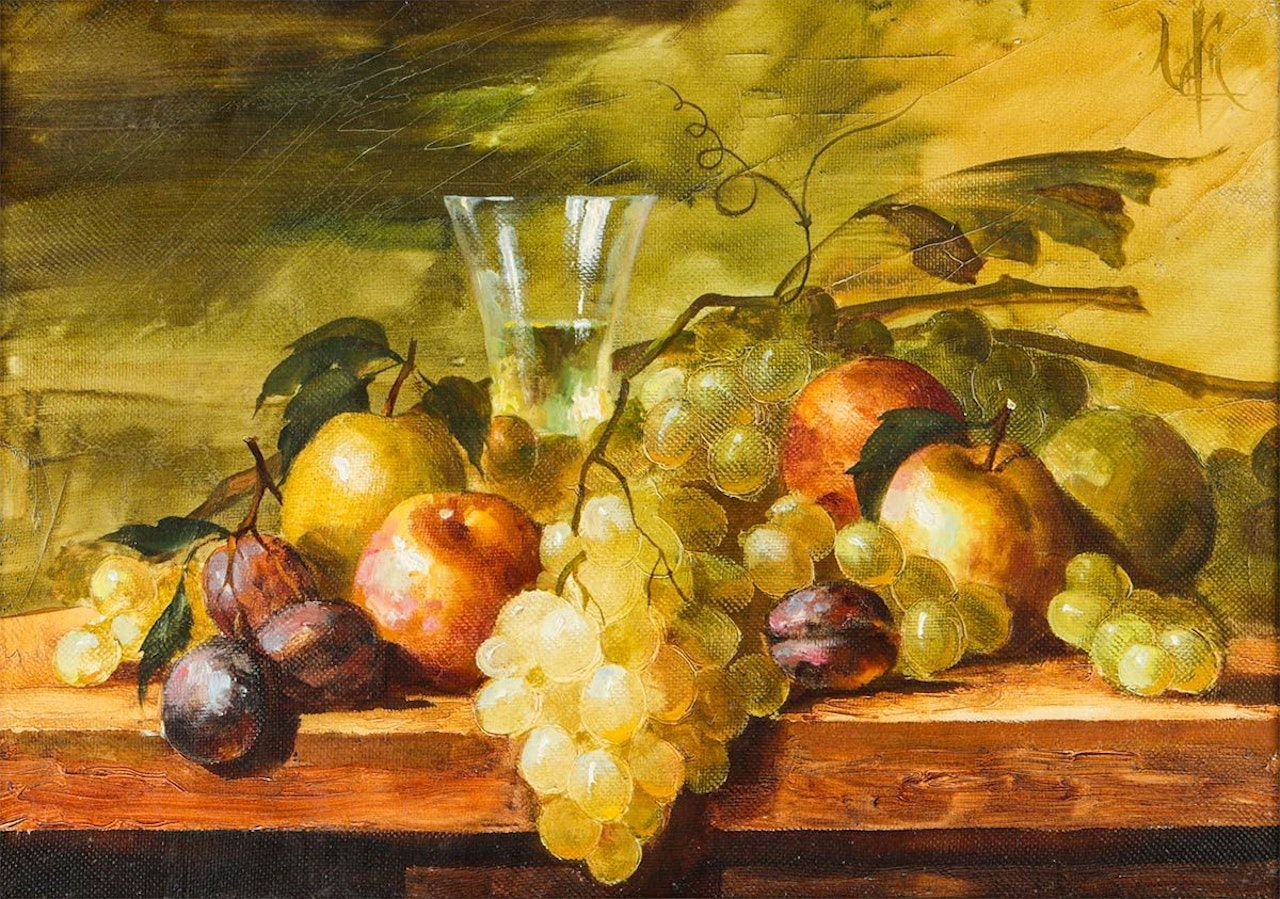 "STILL LIFE, FRUIT" by Russian School