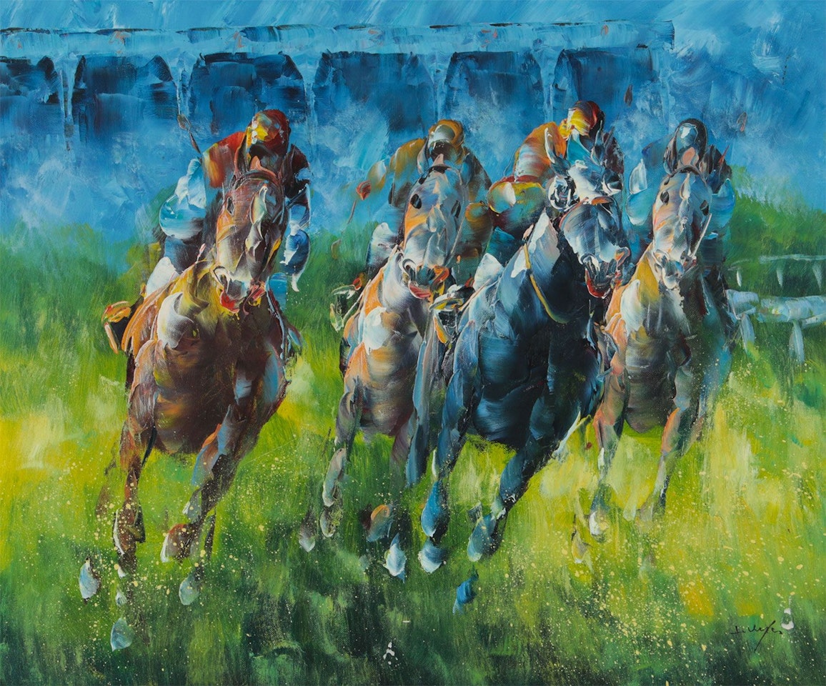 "FOUR HORSE RACE" by Continental School