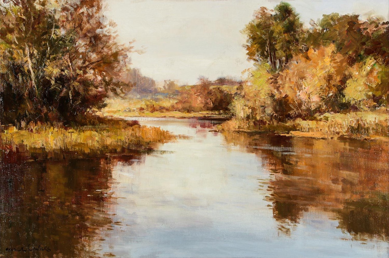 "AUTUMN , RIVER LAGAN" by Maurice Canning Wilks
