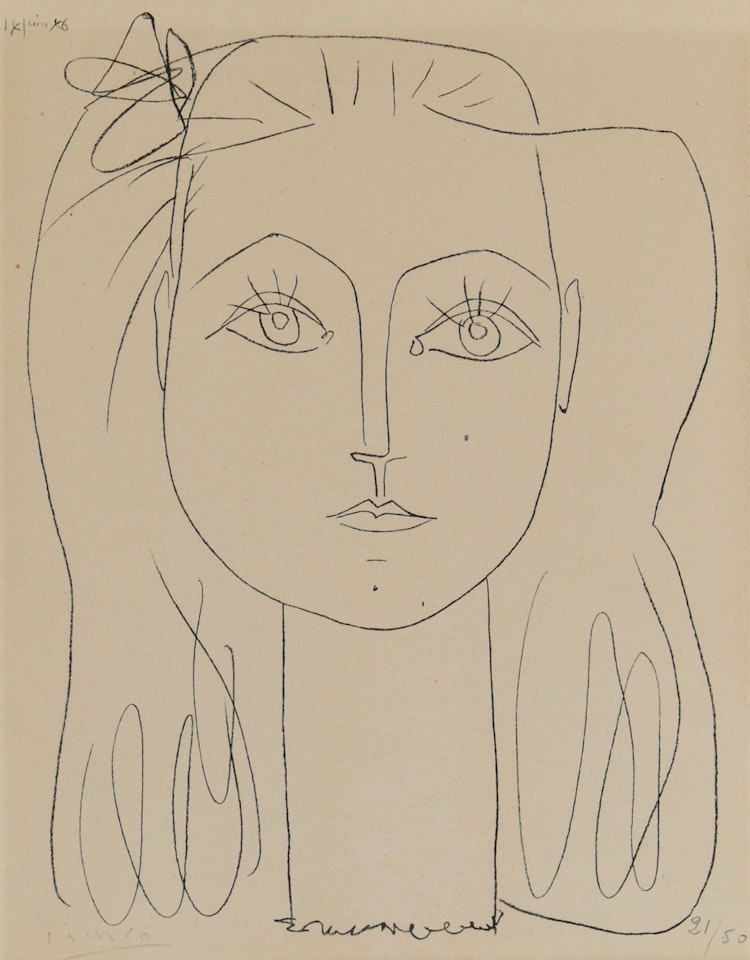 "HEAD OF A GIRL" by Pablo Picasso
