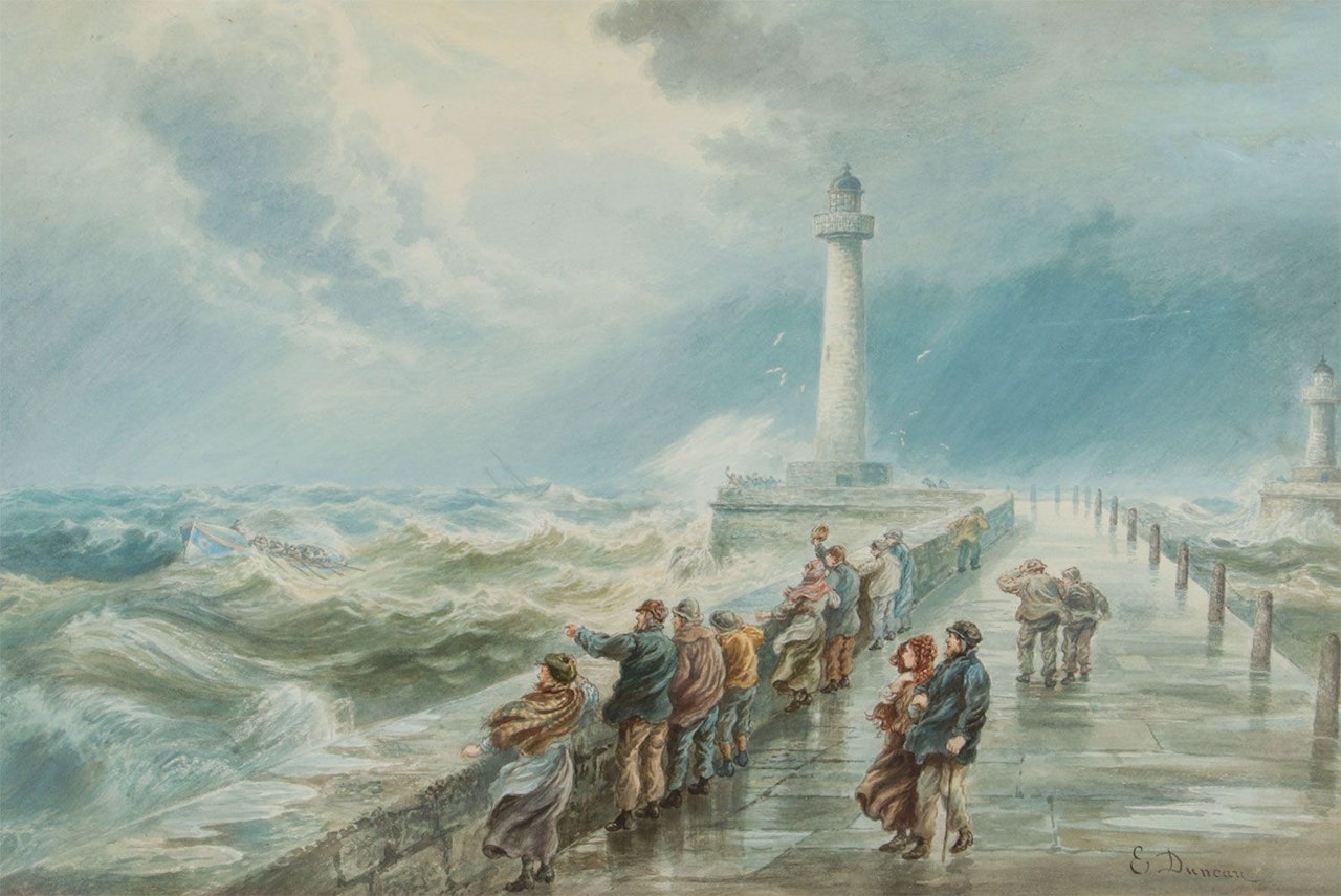 "THE LIFEBOAT" by Edward Duncan