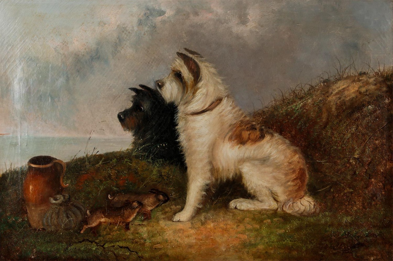 "TWO TERRIERS" by English School