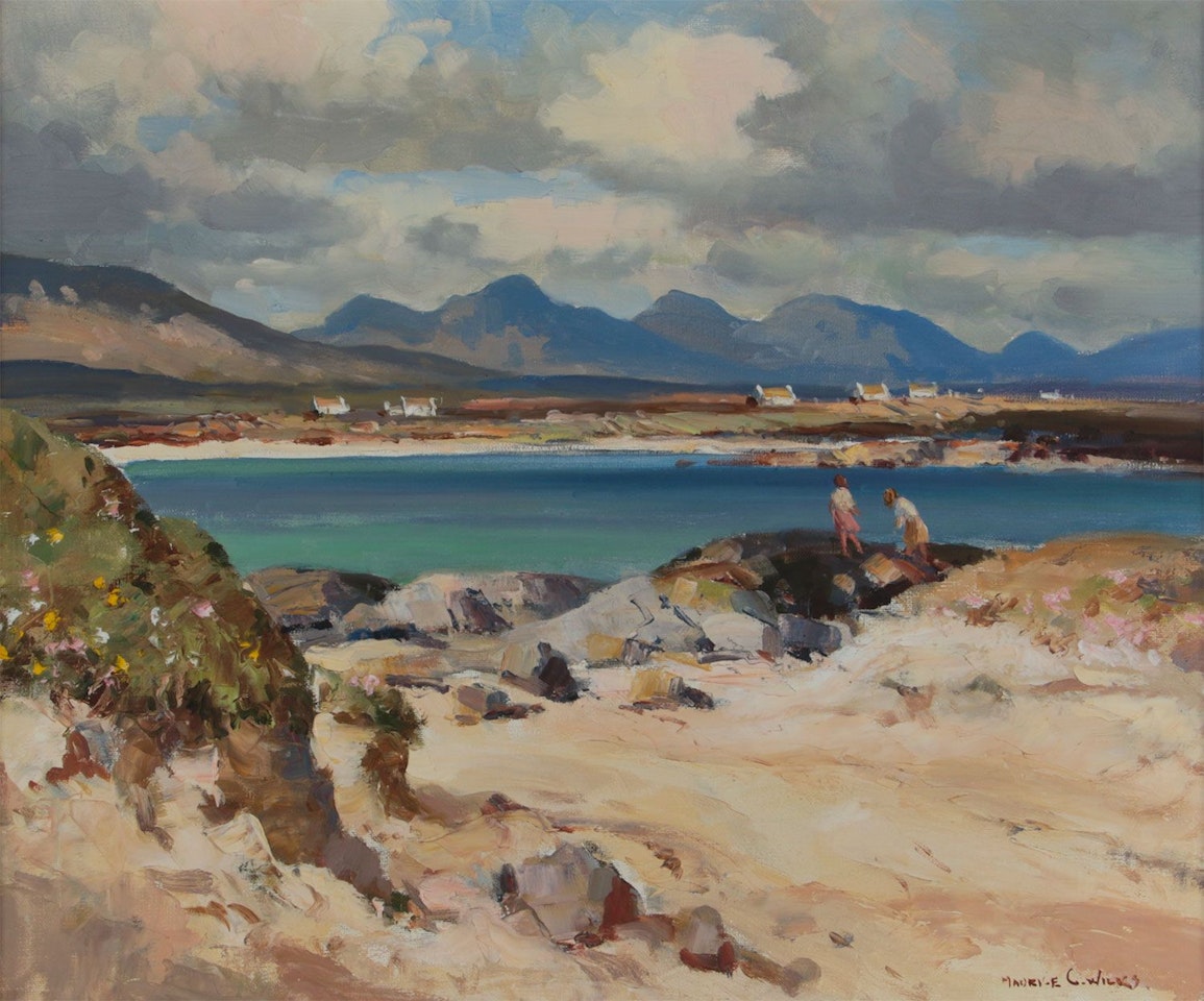 "THE BEACHES, ROUNDSTONE, COUNTY GALWAY" by Maurice Canning Wilks