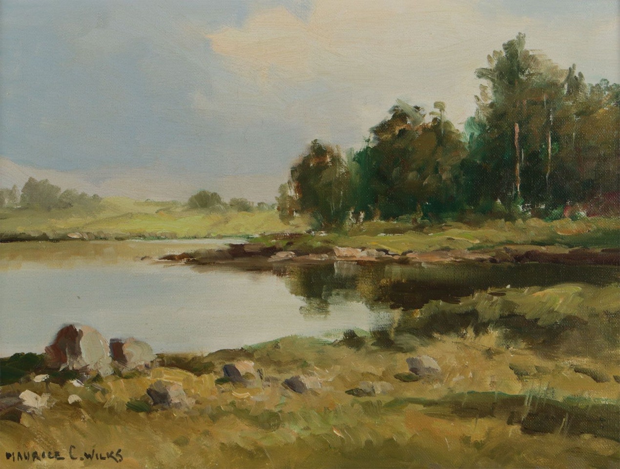"AT MAHEE ISLAND, STRANGFORD LOUGH, COUNTY DOWN" by Maurice Canning Wilks
