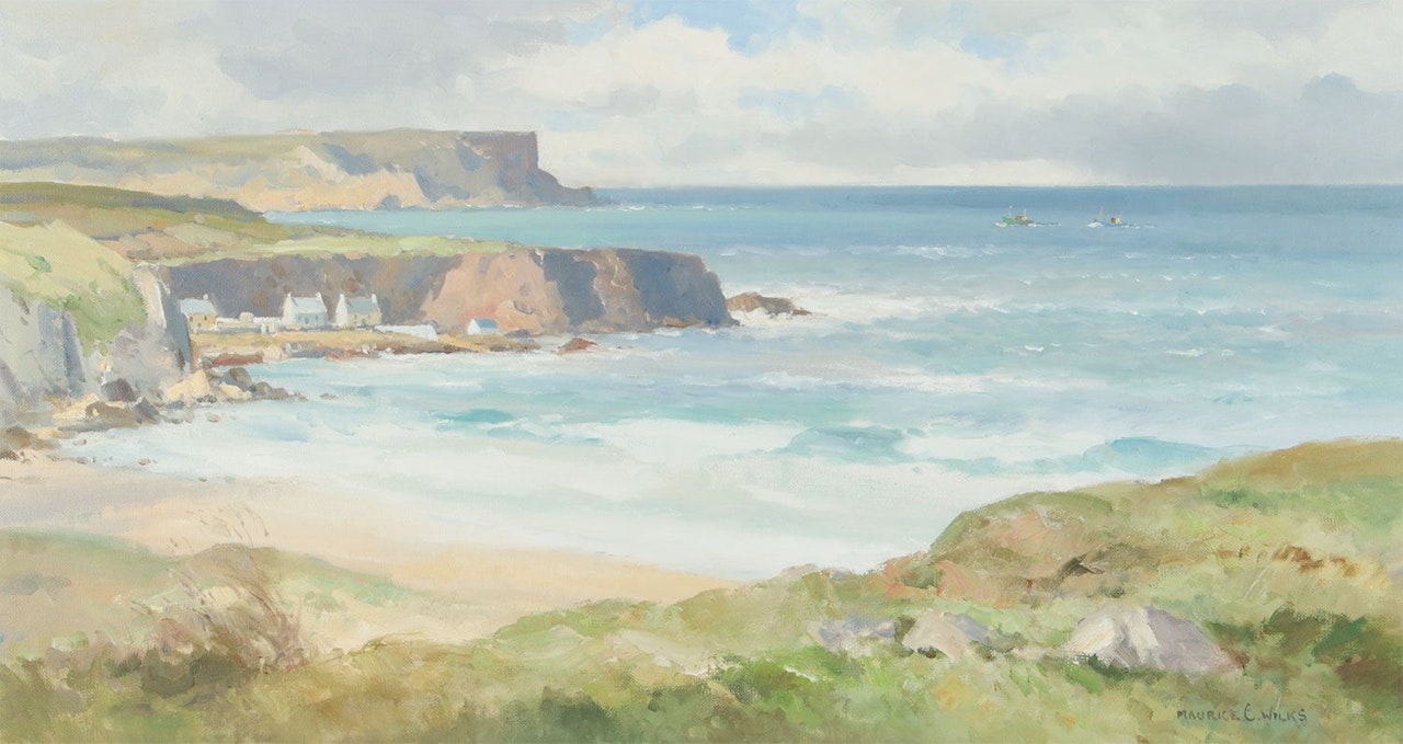 "PORTBRADDEN, WHITEPARK BAY, COUNTY ANTRIM" by Maurice Canning Wilks