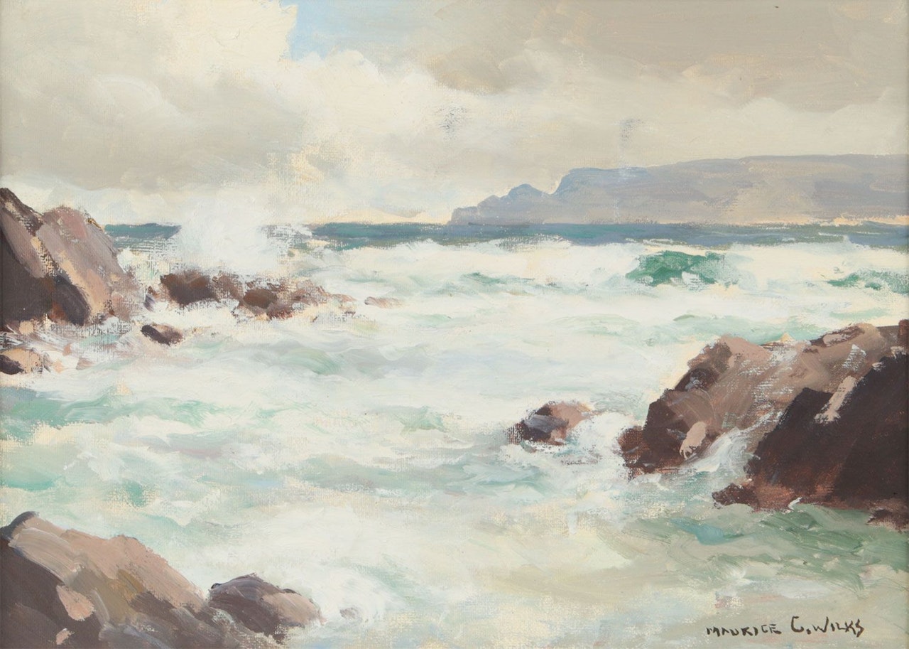 "SEASCAPE, CUSHENDUN, COUNTY ANTRIM" by Maurice Canning Wilks