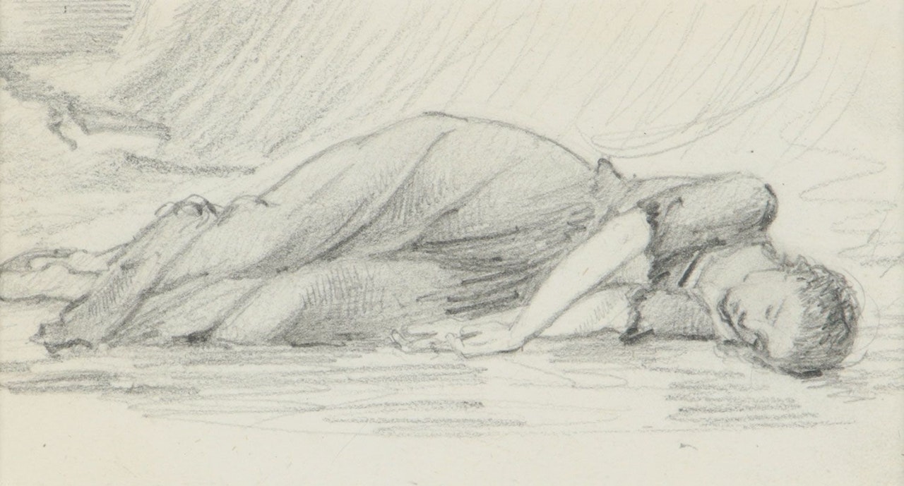 "RECLINING LADY" by John Butler Yeats