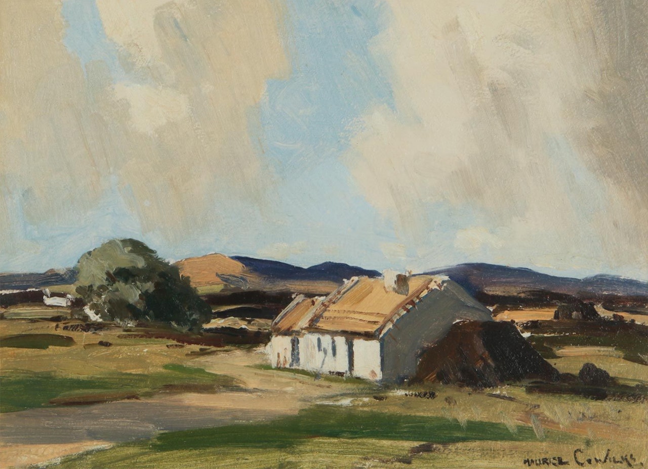 "DONEGAL THATCHED COTTAGE" by Maurice Canning Wilks