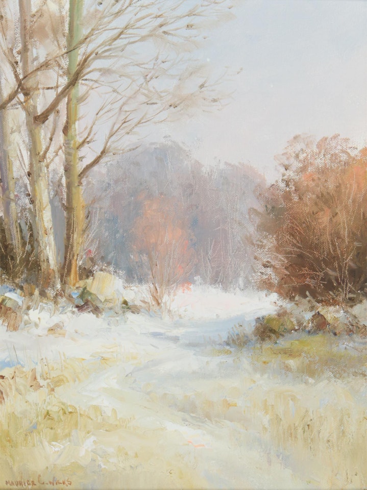 "SNOW AT BELFAST CASTLE GROUNDS" by Maurice Canning Wilks