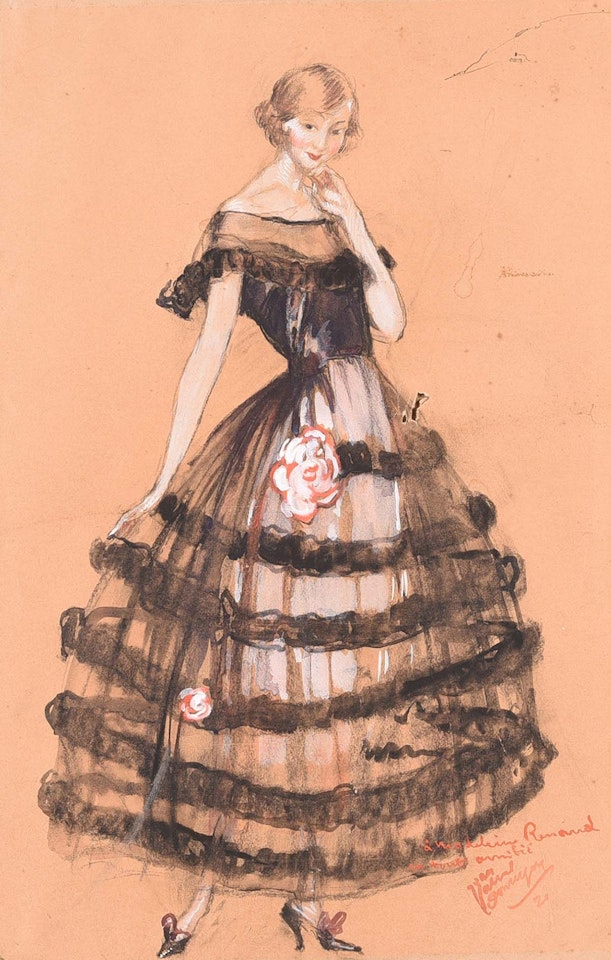 "GIRL MODELLING A DRESS" by English School
