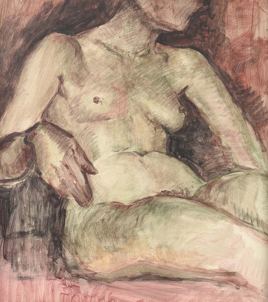 "FEMALE NUDE STUDY" by English School