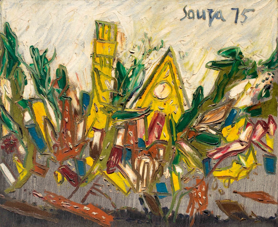 THE OLD TOWN CLOCK by Francis Newton Souza