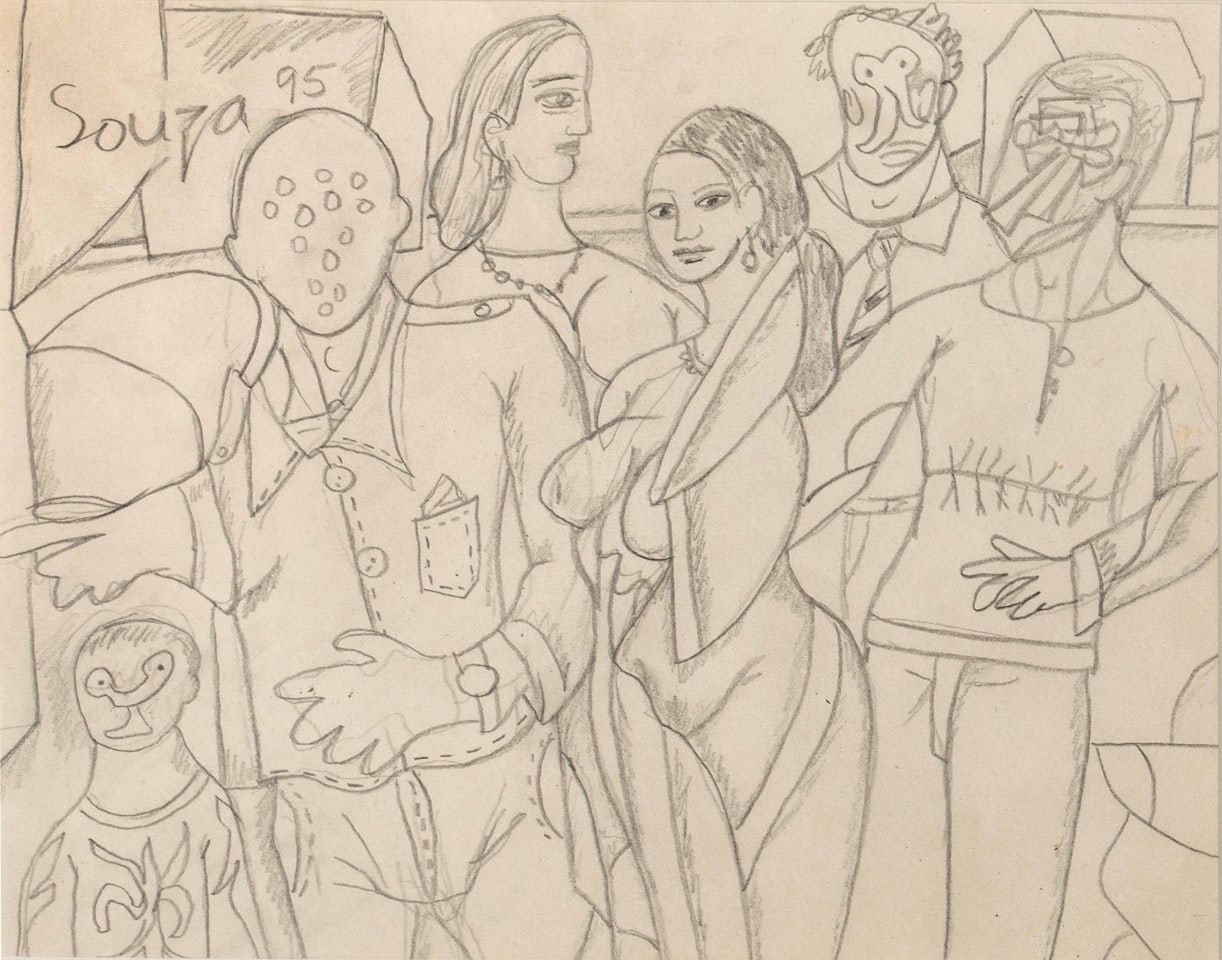 TWO UNTITLED DRAWINGS by Francis Newton Souza